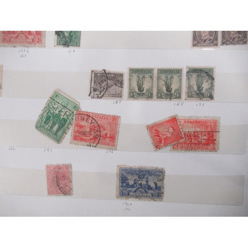 793 - 2 folders cont. c20th Australian stamps, small collection of loose FDCs', some cigarette cards & 4 S... 