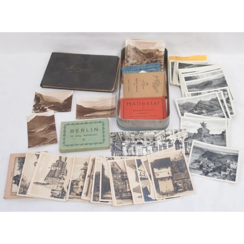 799 - C20th autograph album and a mixed collection of small photographs of Britain and Germany in the earl... 