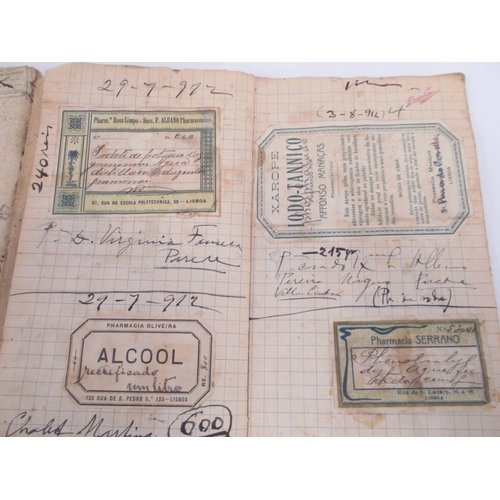 800 - Record of labels used by Pharmacies in Portugal from 1890-1912, a complete visual record of over 6 s... 