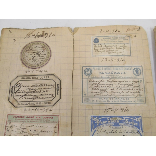 800 - Record of labels used by Pharmacies in Portugal from 1890-1912, a complete visual record of over 6 s... 