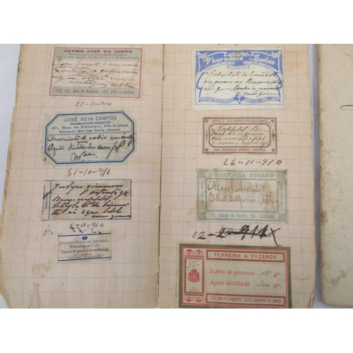 800 - Record of labels used by Pharmacies in Portugal from 1890-1912, a complete visual record of over 6 s... 