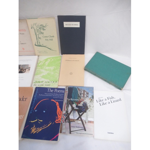 832 - Collection of Signed poetry books by Tony Flynn, Anne Stevenson, Peter Robinson, Louis Simpson, etc.... 