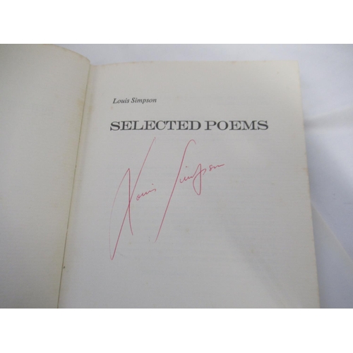 832 - Collection of Signed poetry books by Tony Flynn, Anne Stevenson, Peter Robinson, Louis Simpson, etc.... 