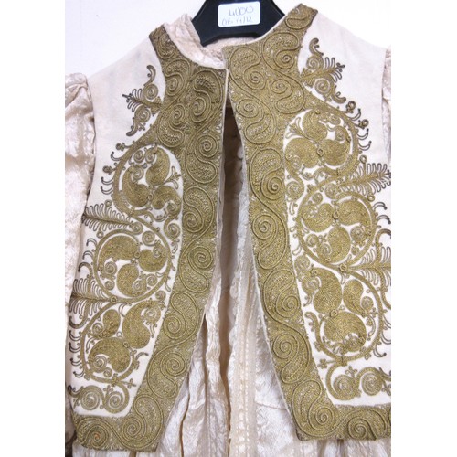 1431 - 19th Century Adriatic/Croatian/Albanian waistcoat heavily embroidered with a golden thread in a spir... 