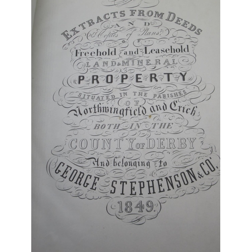 1370 - George Stephenson & Co. - Extracts from Deed and Copies of Plans of Freehold and Leasehold Land & Mi... 