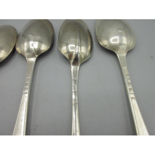 George II silver monogrammed spoon with hanover finial by Marmaduke ...