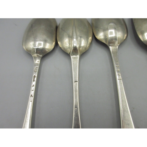 George II silver monogrammed spoon with hanover finial by Marmaduke ...