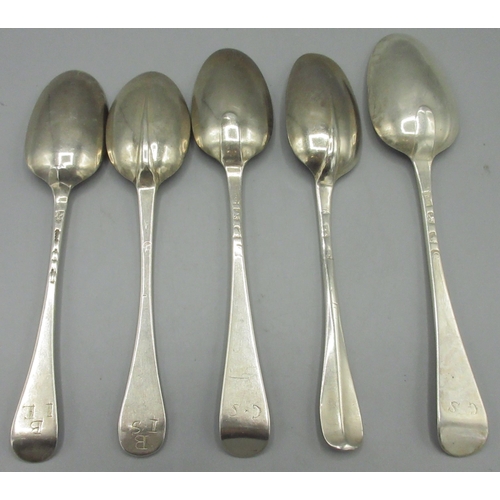 George II silver monogrammed spoon with hanover finial by Marmaduke ...