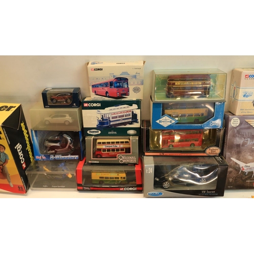 94 - Collection of boxed and unboxed diecast model vehicles from Hot Wheels, Matchbox, Corgi, Majorette (... 