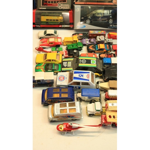 94 - Collection of boxed and unboxed diecast model vehicles from Hot Wheels, Matchbox, Corgi, Majorette (... 