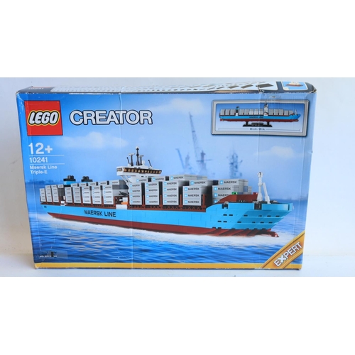 418 - Boxed Lego Creator Expert 10241 Maersk Line container ship, set has been built and partially disasse... 