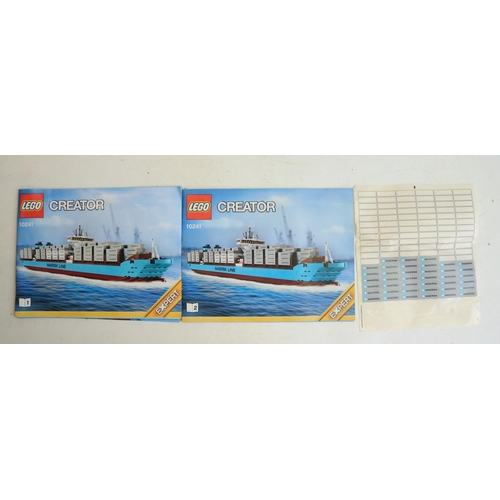 418 - Boxed Lego Creator Expert 10241 Maersk Line container ship, set has been built and partially disasse... 