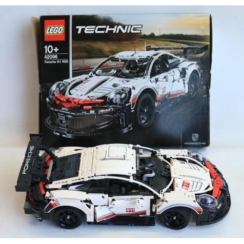 421 - Lego Technic 42096 Porsche 911 RSR, model built up and appears complete, with instruction manual, sp... 