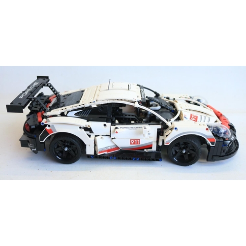 421 - Lego Technic 42096 Porsche 911 RSR, model built up and appears complete, with instruction manual, sp... 