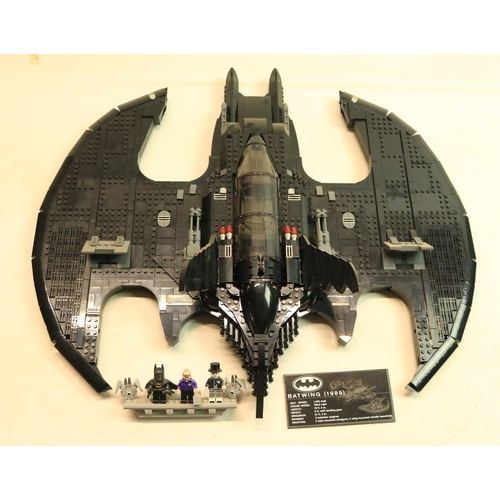 426 - Lego 76161 1989 Batwing, model built up (dusty), appears complete other than stand assembly, with in... 