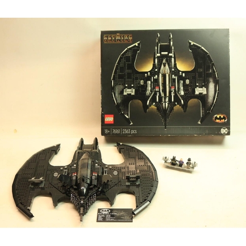 426 - Lego 76161 1989 Batwing, model built up (dusty), appears complete other than stand assembly, with in... 