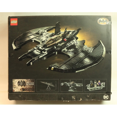 426 - Lego 76161 1989 Batwing, model built up (dusty), appears complete other than stand assembly, with in... 