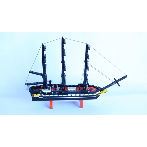 427 - Vintage Lego 398 USS Constellation US sailing ship model, complete and with original instructions an... 