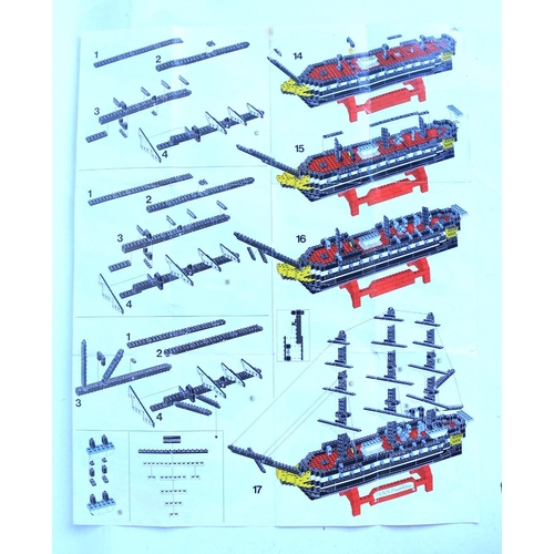 427 - Vintage Lego 398 USS Constellation US sailing ship model, complete and with original instructions an... 