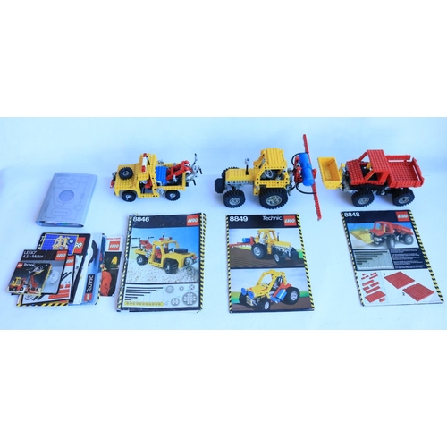 430 - Three medium size vintage Circa early 1980's Lego Technic sets, all complete and with original instr... 