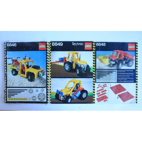 430 - Three medium size vintage Circa early 1980's Lego Technic sets, all complete and with original instr... 