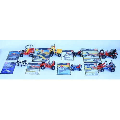 431 - Eight Lego Technic model sets Circa early 1980's-early 1990's, all complete and with original instru... 