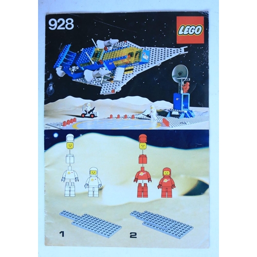 435 - Large Lego Space set 928 (1979) with original instruction manual, no box, set complete and in excell... 