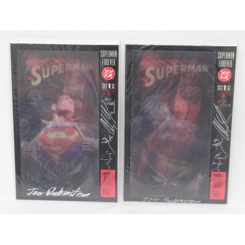 531 - DC - Superman Forever #1 Lenticular Cover Re-Marked Edition, signed by Alex Ross and Joe Rubinstein,... 