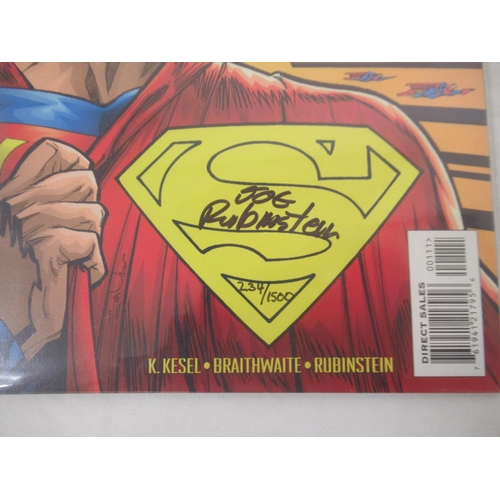 532 - DC - Superman Realworlds signed by Joe Rubenstein, Limited Edition 5/1500,  Superman King of the Wor... 