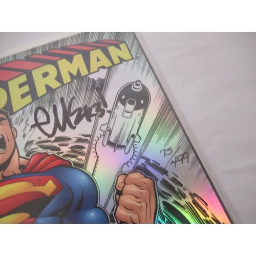 532 - DC - Superman Realworlds signed by Joe Rubenstein, Limited Edition 5/1500,  Superman King of the Wor... 