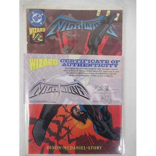 534 - DC - Nightwing #1/2 with COA from Wizard & DC comics, Batman Lobo #1 signed by Alan Grant, Limited E... 