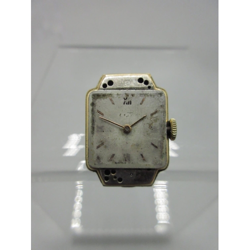 1041 - Rolex ladies 18ct gold wristwatch, traces of signed silvered dial with Roman and baton indices, sign... 