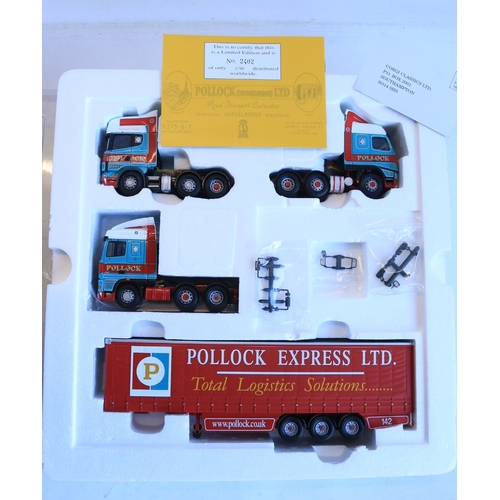 95 - Corgi 1/50 scale diecast limited edition CC99130 Pollock (Scotrans) 3 tractor unit and curtainside t... 