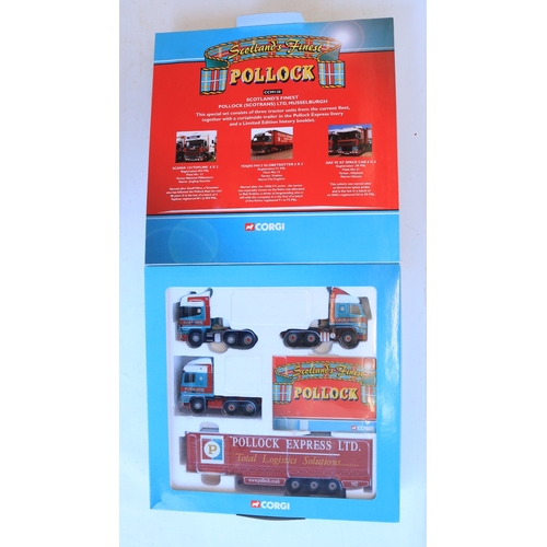 95 - Corgi 1/50 scale diecast limited edition CC99130 Pollock (Scotrans) 3 tractor unit and curtainside t... 