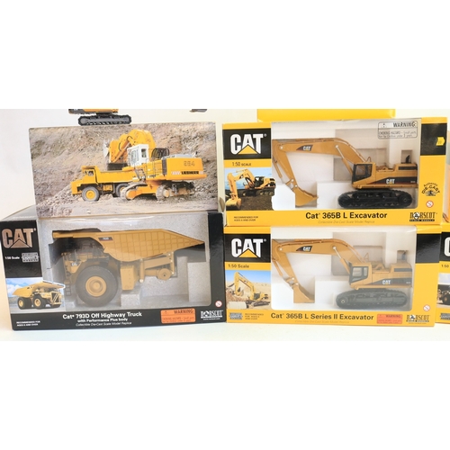 99 - Collection of 1/50 scale diecast plant machinery models from Norscott to include 2x CAT 365 B L Exca... 