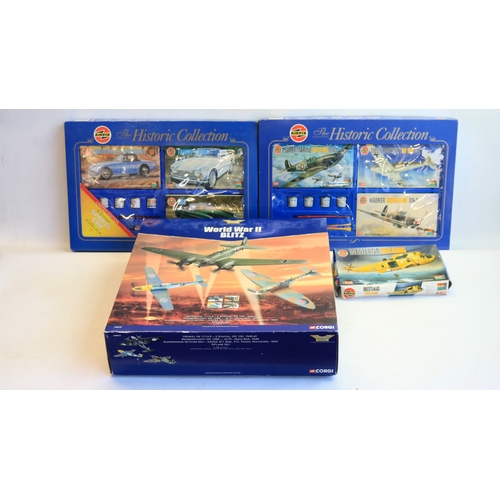 100 - Corgi Aviation Archive AA99127 World War II 3 aircraft Blitz set with He 111H3, Bf-109E and Spitfire... 