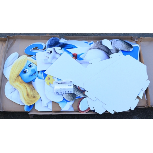 523 - Smurf collection to include soft toys, activity books, figures (including diecast Ertl), cardboard c... 