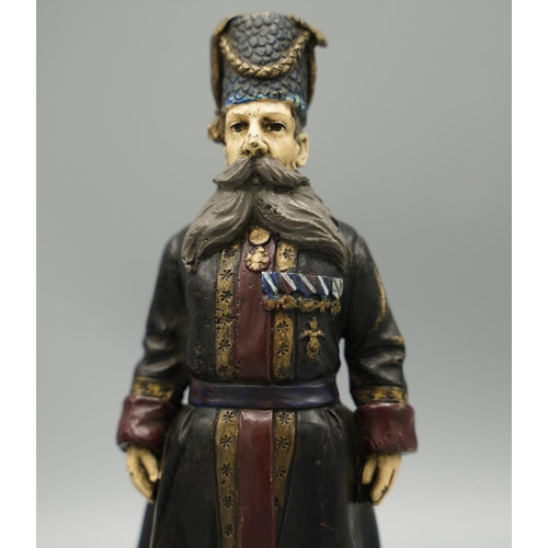 1225 - FABERGE MANNER BRONZE COSSACKS, a pair, Pustynnikov chamber Cossack 1894, Kudinov chamber Cossack si... 