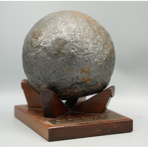 1367 - Large shipwreck cannon ball, approx 6.5