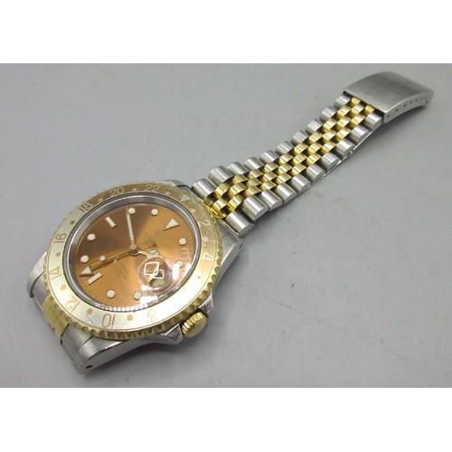 1037 - Rolex Oyster Perpetual 'Root Beer' GMT-Master II stainless steel automatic wristwatch with date on b... 