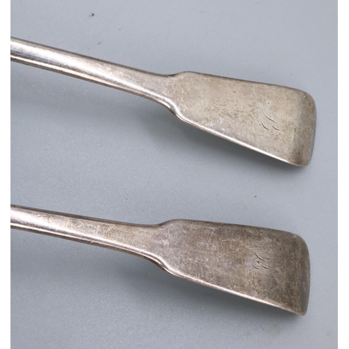 1130 - Two George 111 Old English pattern silver table spoons, possibly George Wintle London 1811 and Willi... 