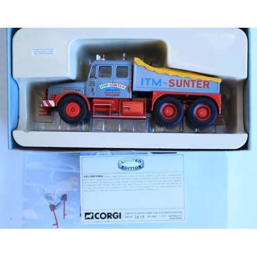 6 - Three Corgi 1/50 scale limited edition diecast Heavy Haulage series truck models to include large lo... 