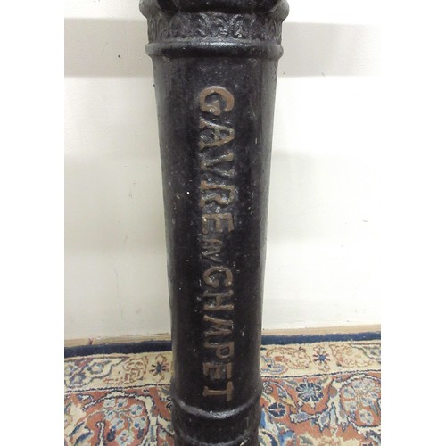 1366 - Reproduction heavy cast iron cannon barrel in the style of a 18th century French barrel - inscribed ... 