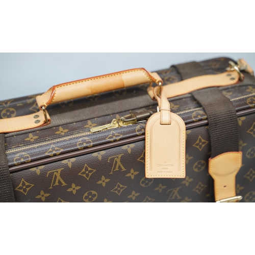 1422 - Louis Vuitton satellite suitcase in brown monogrammed canvas with leather trims, gold coloured hardw... 