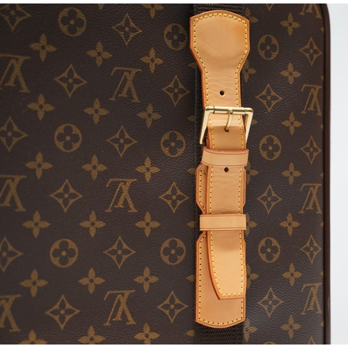 1422 - Louis Vuitton satellite suitcase in brown monogrammed canvas with leather trims, gold coloured hardw... 