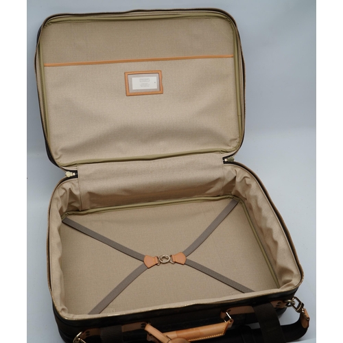 1422 - Louis Vuitton satellite suitcase in brown monogrammed canvas with leather trims, gold coloured hardw... 