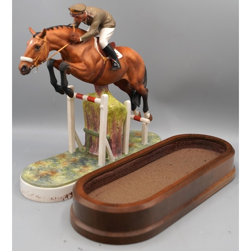 1146 - Royal Worcester model of a showjumper 'Merano and Cap. Raimondo d'Inzeo', limited edition 469/500, w... 