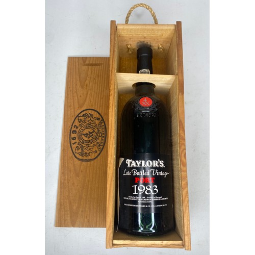 1388 - Taylor's Late Bottled Vintage Port 1983 4XX, Magnum, 150cl in wooden slide front case, 1btl