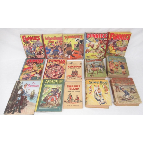 592 - Large mixed collection of children's annuals to inc. The Hotspur Book for Boys, The Wizard Book for ... 