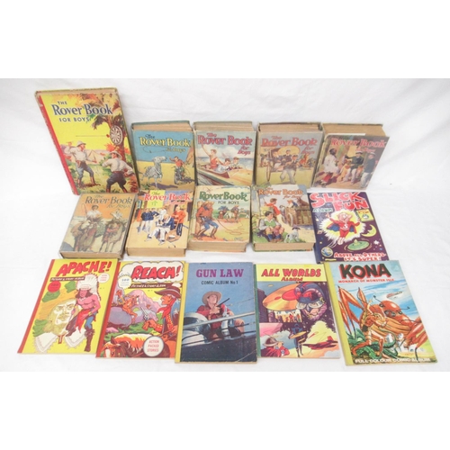 592 - Large mixed collection of children's annuals to inc. The Hotspur Book for Boys, The Wizard Book for ... 